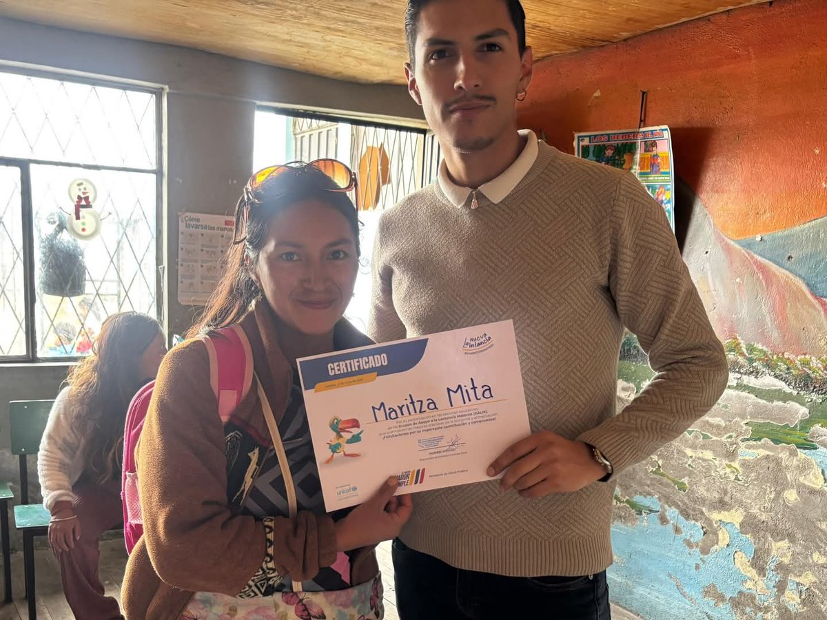 DPS_Chimborazo's tweet photo. #Guano | El personal 👨‍⚕️👩‍⚕️del Puesto de Salud La Josefina realizó una jornada de capacitación dirigida a nuestro grupo de apoyo a la lactancia  materna.

Durante el evento, se hizo la entrega oficial de certificados a las madres que culminaron con éxito sus 6 meses de preparación. https://t.co/LFDYTmQxn0