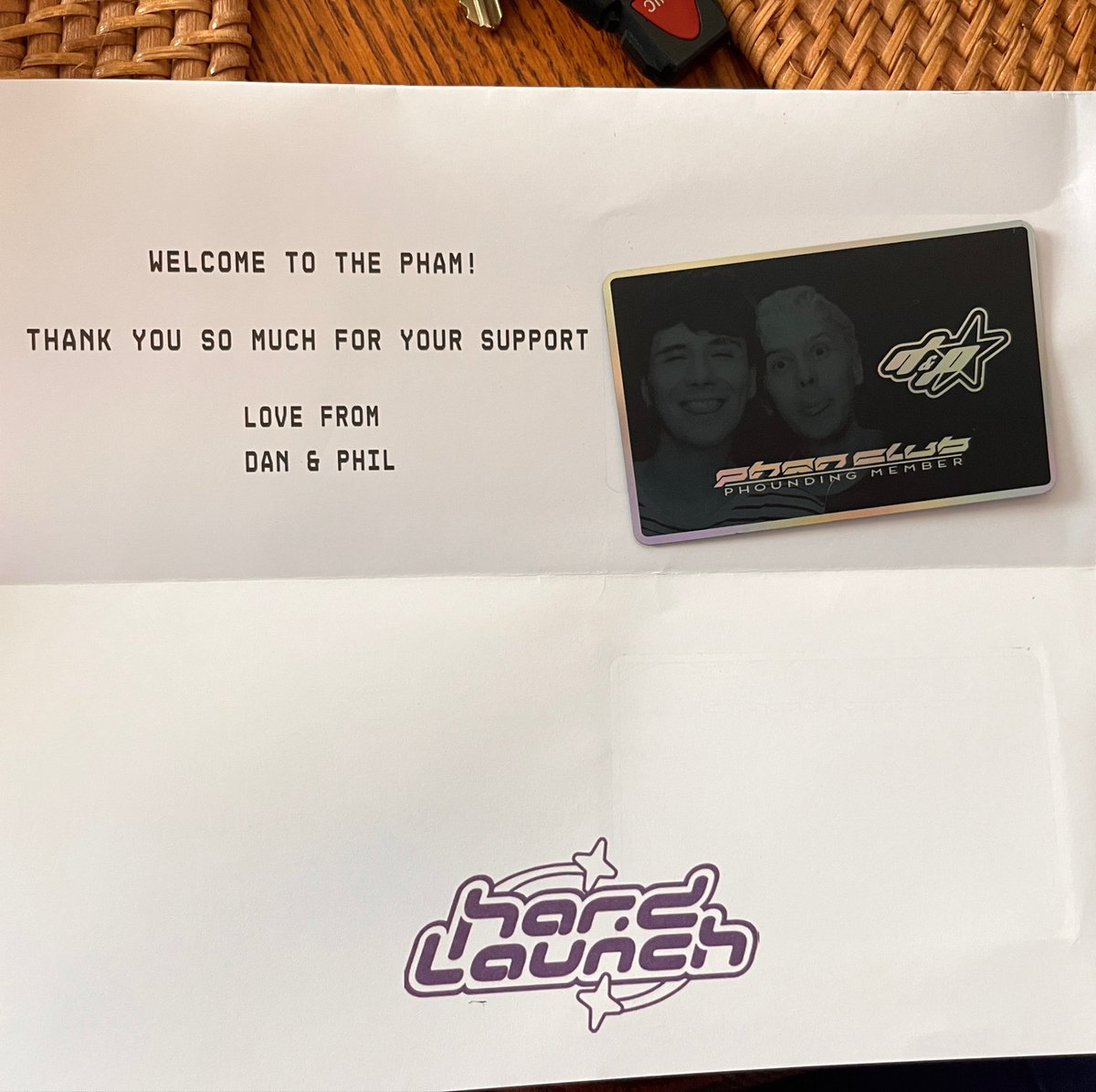 paketche's tweet photo. getting my pham club phounding member card during pride month i said oh i’m sure https://t.co/43fe9glONC