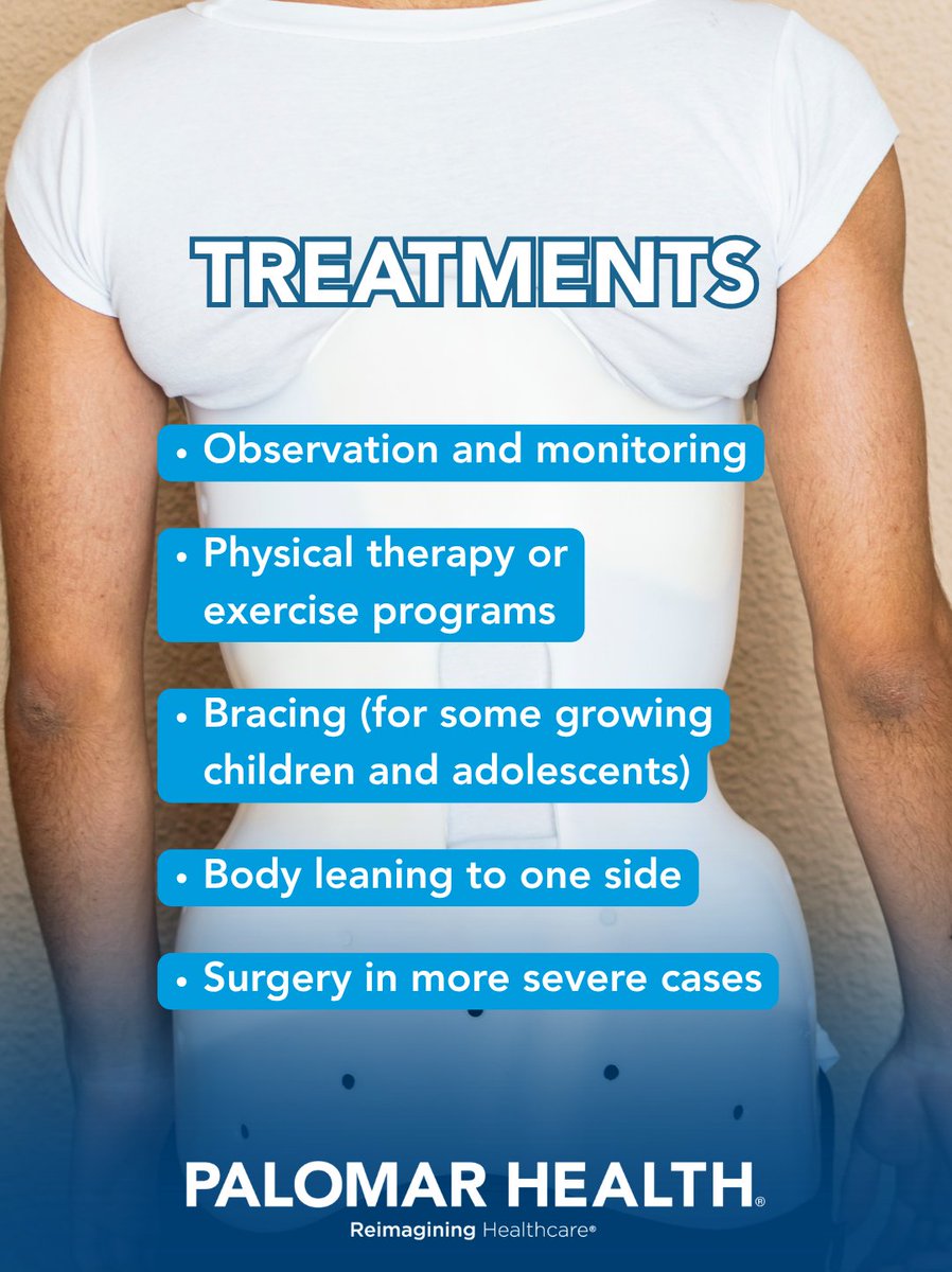 PalomarUCSDH's tweet photo. Have you or a loved one been affected by scoliosis? Share your experience below. ❤️‍🩹💬

Learn more about orthopedic and spine care at Palomar Health:
https://t.co/lJ7f08wRmv

#SanDiegoHealth #EscondidoCA #OthopedicCare #SpineCare https://t.co/WiC3JduhcS