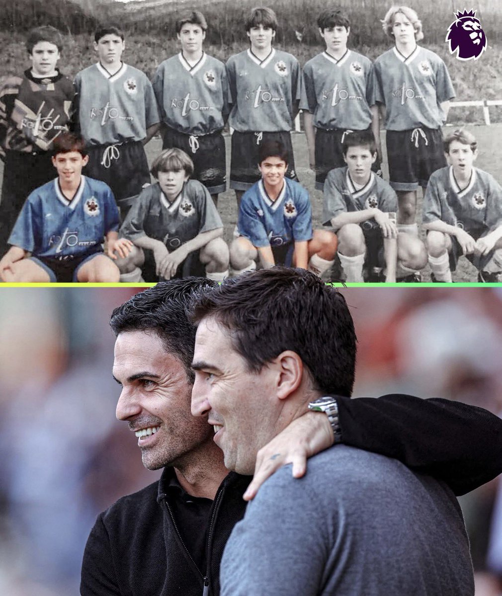 Decoding_Oz's tweet photo. Andoni Iraola was Mikel Arteta’s childhood friend, his team officially won Arsenal the title, his last loss was against Arsenal, and he became Liverpool’s manager on Viktor Gyokores’ birthday. The title rival becomes a friend. https://t.co/c8CLXCypPV