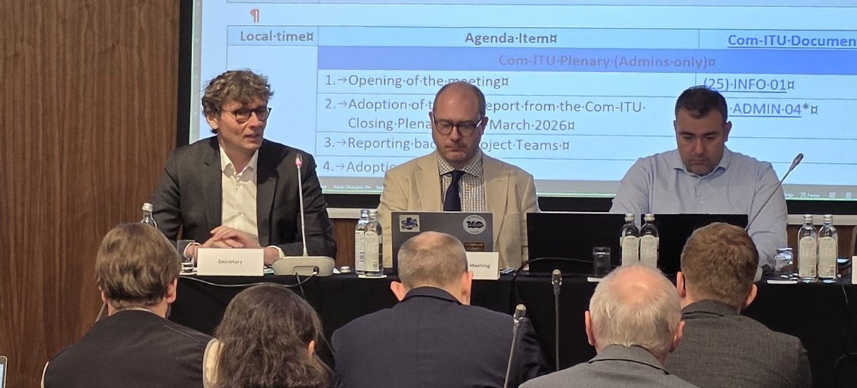ITUEurope's tweet photo. Inspiring exchanges this week between @ITU DSG @tlamanauskas &amp; #CEPT members on strategic issues shaping the digital future. From connectivity &amp; AI to resilience &amp; global cooperation, strong partnerships remain key to delivering meaningful digital transformation. #ITU🤝#CEPT 🌍🚀 https://t.co/apnl4MJj3W