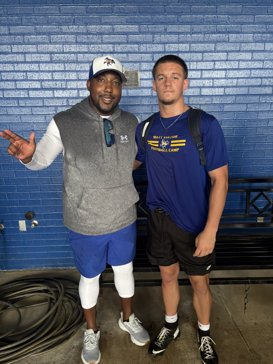 paulhoyt0's tweet photo. Great experience @McNeeseFB Camp today. Got to talk to and learn from @CoachTCaheeII Learning what I need to get better at to improve every day this summer #onepercent https://t.co/UXoe1MmAnS