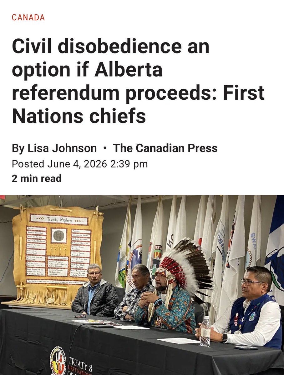 mortimer_1's tweet photo. Welcome to Canada, where First Nations will throw a temper tantrum like a 2 year old when things don’t go their way

We aren’t even talking about a separation occurring, we are talking about a democratic vote on it. But you know, they hate democracy, unless there are bags of cash https://t.co/okdpM7DL0F