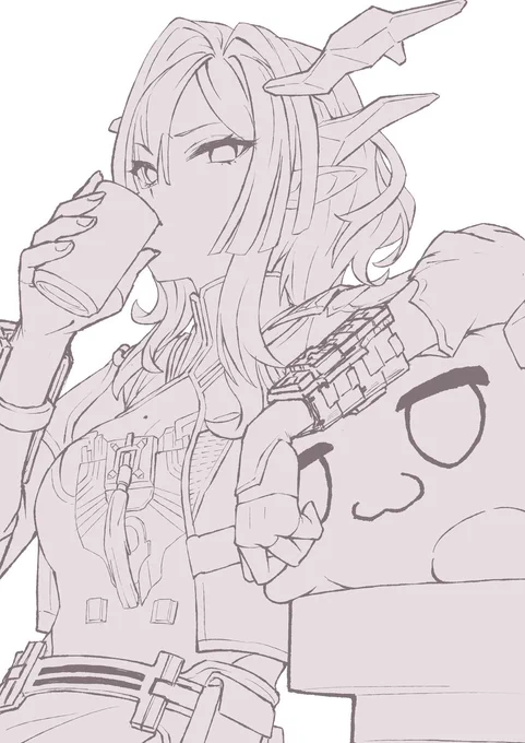 ミ・フ隊長の下塗りでございます・・・!
#ミフ 
#エンドフィールド 