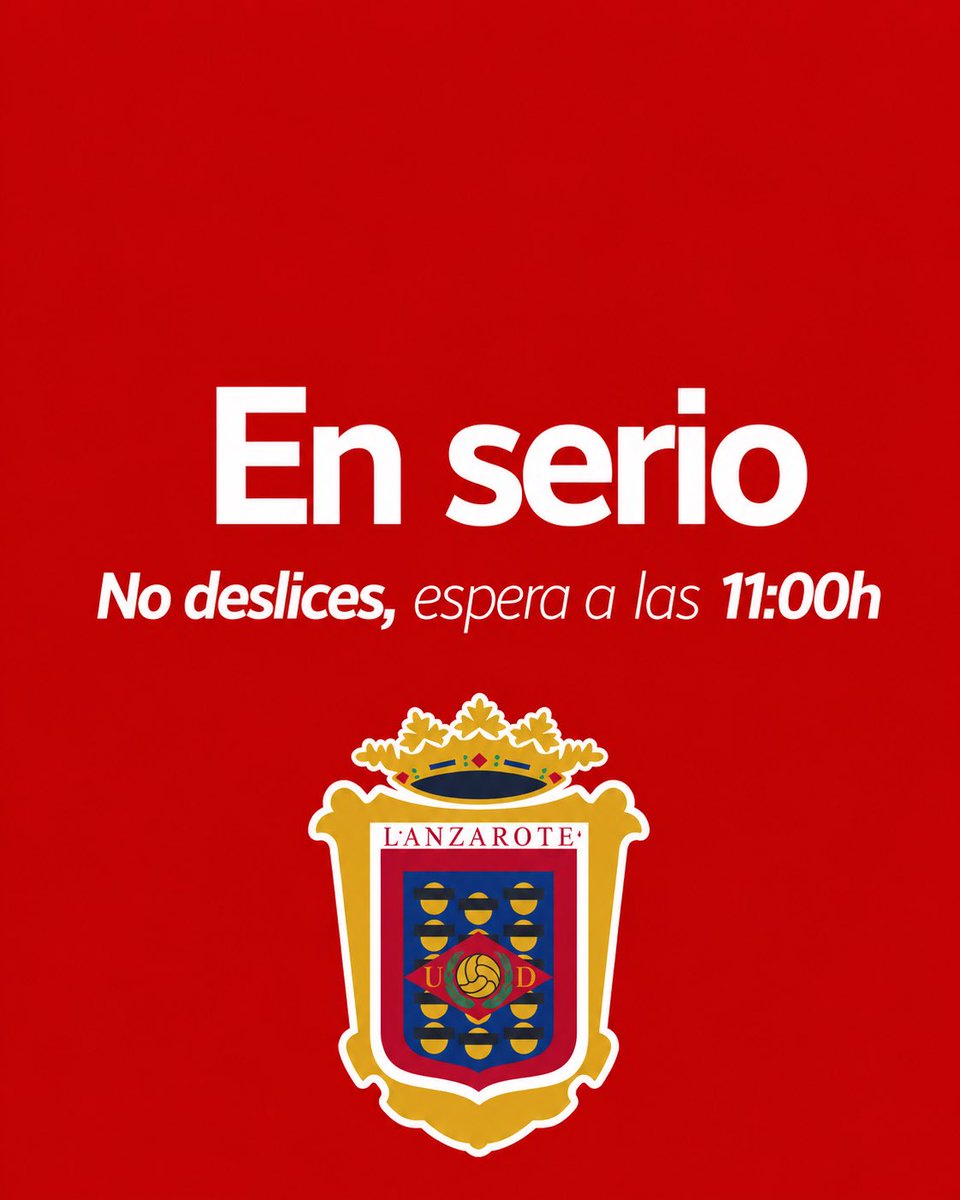 UD_Lanzarote's tweet photo. 😤 ¡NO LO HAGAS! 😤

👀 Espera a las 11:00h, por favor. https://t.co/veJVvz4qH9