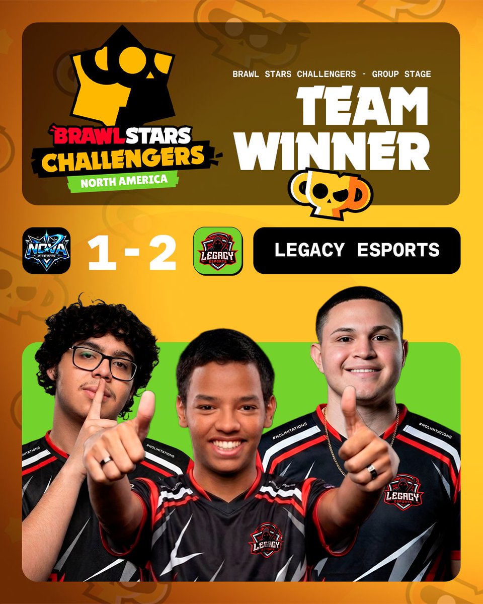 ACEBSNA's tweet photo. 🏆Legacy eSports takes our first and ONLY 2-1 win of the day!

🔴More Brawl Stars Challengers NA to come!

🟪https://t.co/FK12mBAObN
⬛https://t.co/2KFpoCHSJU 

#BrawlStars #BSCNA #Challengers #LockIn https://t.co/ADxKpTWBSe