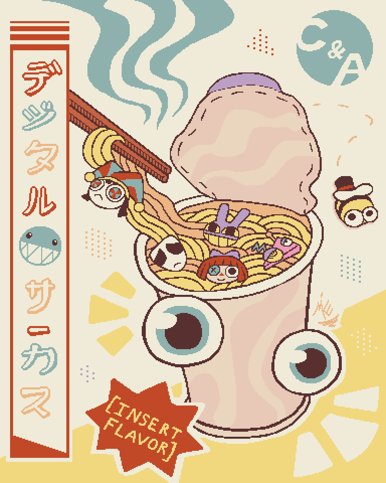 TheMike_71's tweet photo. Amazing digital [Insert food]
#art #digitalart #pixelart #fanart #glitchstudios #digitalcircus #amazingdigitalcircus https://t.co/u5WlKXNVpy