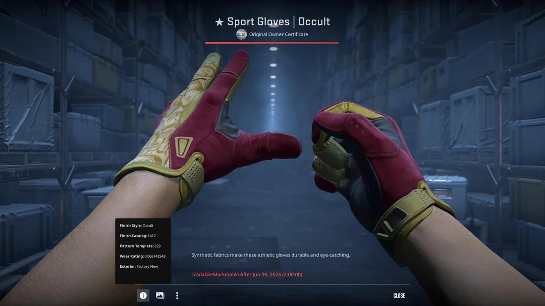 Outcast77990465's tweet photo. | Aphrodite #885 | Sport Gloves Occult #629
I have pulled these cool items one being the Purple Gem Aphrodite with a wear of 0.1692 and my Sport Gloves Occult have a wear of 0.0687
I know that these are fairly new items but from all my digging they also seem desirable. https://t.co/fN0vHQz8Av