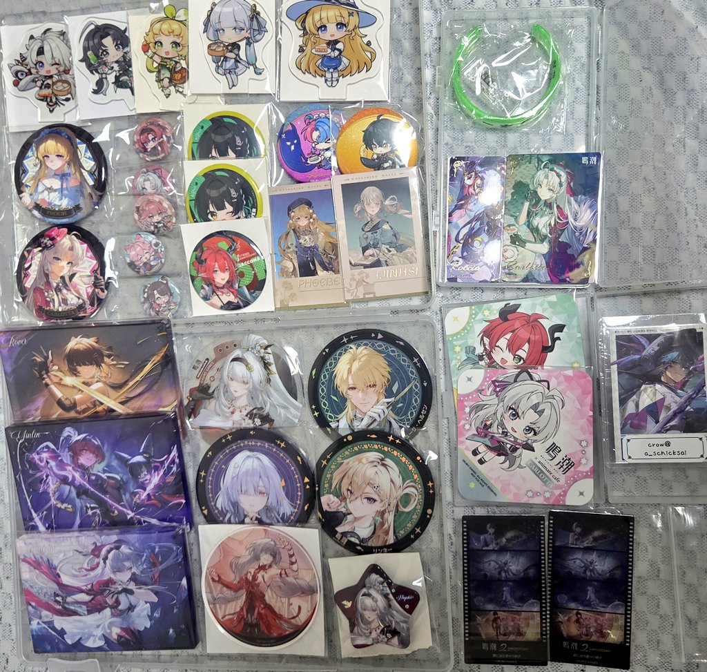 a_schicksal's tweet photo. 【交換】鳴潮 周年 グッズ 他

【譲】画像のもの

【求】
アクリルコースター:リューク(2周年)
アクリルブロック：男漂白者 忌炎 相里要
他キャラも検討⭕(男性キャラ)

初回様ツイフィ必須、差額あるものは要相談。検索からでもお気軽にお声掛けください！ https://t.co/Oexs157mry