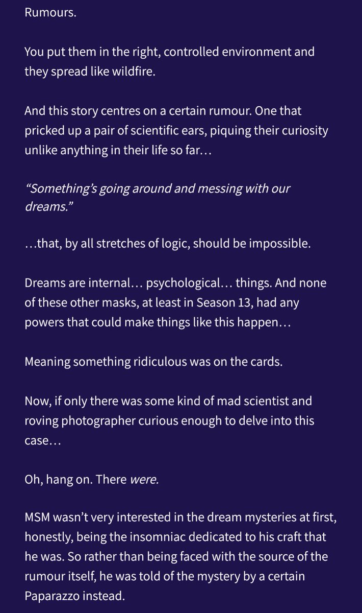 coloredscribbl1's tweet photo. hashtag official somniscience lore. a thread if you wanted to learn how a fluffy anxious wreck found a father in a purple furred lunatic https://t.co/aAc8nkHrg4
