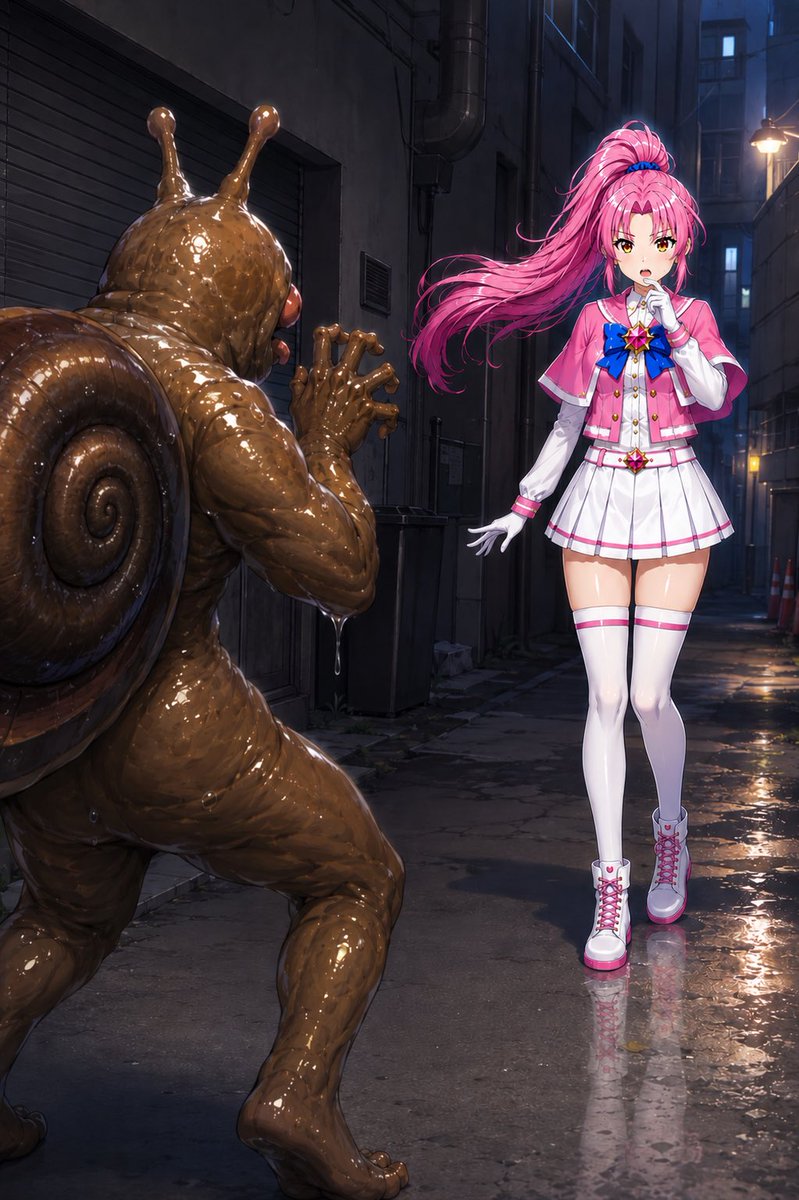 RoselieProject's tweet photo. 戦隊ピンクの星咲ロゼはパトロール中に怪人と遭遇！
#AIart️️️️️️️️️️️️️️️️️️️️️️️️️️️️️️️️️️️️️️️️️️️️️️️️️️️ #AIイラスト 
#星咲ロゼ #ヒロピン
 #特撮ヒロイン https://t.co/qmTnbBbWBx