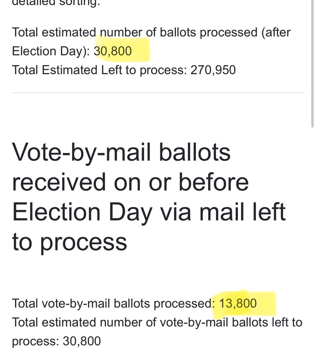 DjsokeSpeaking's tweet photo. Since Orange provides a breakdown of ballot type, you can end up getting a sense of the partisanship of vote type over time 

Yesterday’s update was VBM received on/before eday and ballots dropped off at vote centers https://t.co/cxbA34K3q5