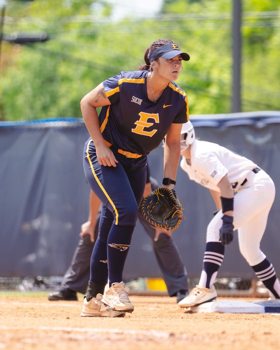 ETSUSoftball's tweet photo. Riley Martens - the 2026 team leader in putouts (288) and fielding % (.990) ✨

#GoBucs | #DEEP⚓️ https://t.co/xiGb81yv5r