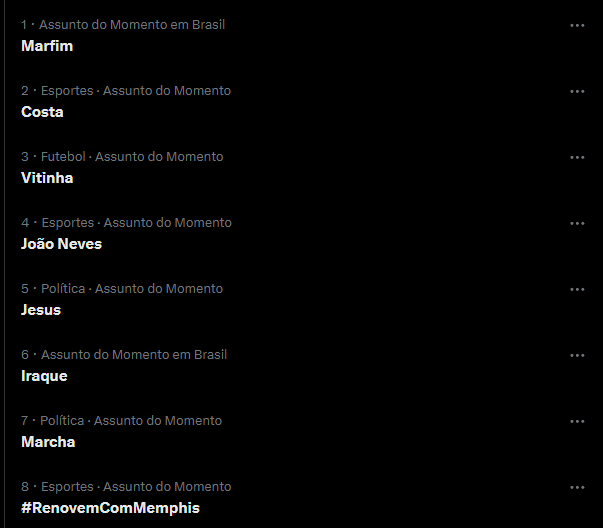 presidatv's tweet photo. A torcida está fazendo história novamente!

#RenovemComMemphis está em 8º lugar nos Assuntos do Momento no X! https://t.co/8u98ACfQIB