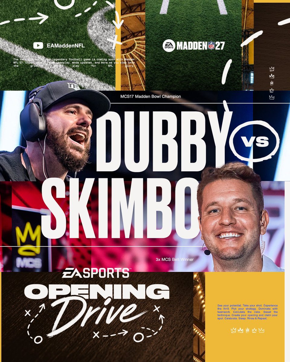 MarcosDL55's tweet photo. Durante el evento tendremos 2 partidos con 4 jugadores ESTELARES!
¿Alguna manera mejor de ver el gameplay competitivo del nuevo #Madden27? 

@Henry773_ @BeastNamedJon @DubDotDUBBY @Skimbooo23 https://t.co/X48sYt8rnv