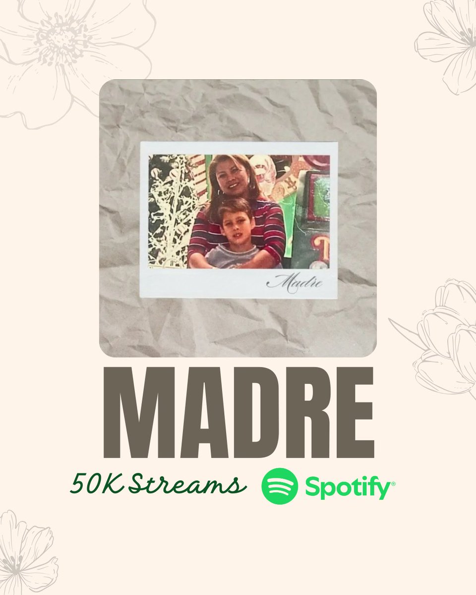 streaming_melfi's tweet photo. #MADRE de @miguelpmelfi llegó a 50K Streams en Spotify, gracias a todos por el apoyo a su música. https://t.co/rkMYKjrBGf