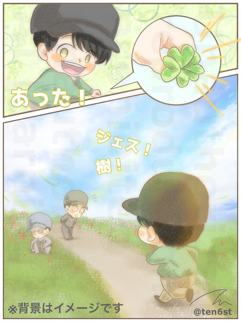 ten6st's tweet photo. 四つ葉に愛されすぎた人 https://t.co/aAXEsKyIUA