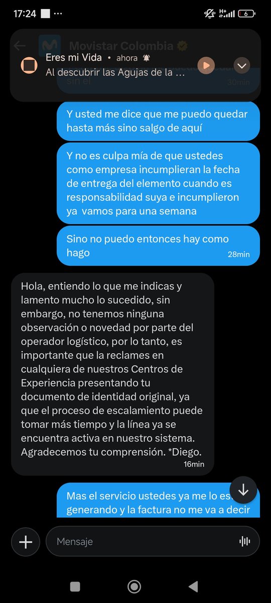 PoliceDark1546's tweet photo. @sicsuper y @MovistarCo de verdad da pena que @MovistarCo utilice campañas de acercamiento con policía nacional o fuerzas militares Pero ni siquiera tengan en cuenta la función que se cumple para poder brindarle seguridad la verdad es triste Pero es lo que se tiene https://t.co/lFE4D0qJ1m