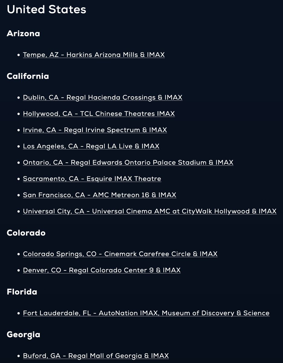 DavidPoland's tweet photo. Apparently, there are only 24 theaters in America that will play The Odyssey on actual film stock in 70mm IMAX. 

But interestingly, for instance, 1 of the 2 IMAXes here in LA that it's playing at isn't noting that it's on film, unlike other 70mm and IMAX screens in town. Huge selling point. Now we just assume that is what it is. The box they build in the theater for the film projector is about 6 seats wide and 4 rows deep at the back of the theater (TCL Chinese).