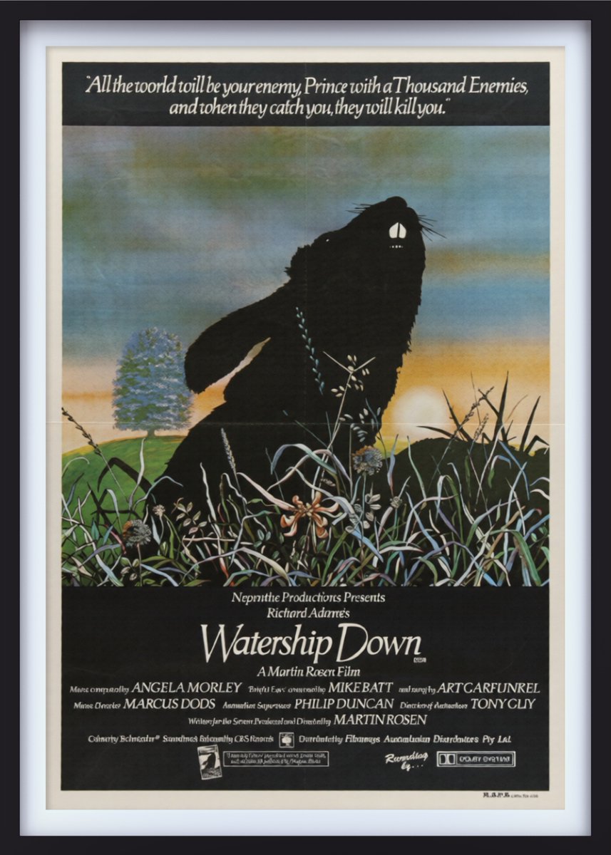 HousePosters's tweet photo. Young Fiver has just hopped into the gallery, which reminded me of a local restaurant that had a rabbit dish on the menu with the rather controversial tagline 'Watership Down - you've read the book, you've seen the film ... now try the stew." Brilliant.
https://t.co/dxgCx3ogOc... https://t.co/83omItimRs