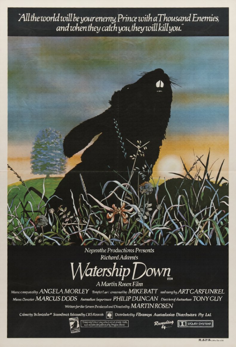HousePosters's tweet photo. Young Fiver has just hopped into the gallery, which reminded me of a local restaurant that had a rabbit dish on the menu with the rather controversial tagline 'Watership Down - you've read the book, you've seen the film ... now try the stew." Brilliant.
https://t.co/dxgCx3ogOc... https://t.co/83omItimRs