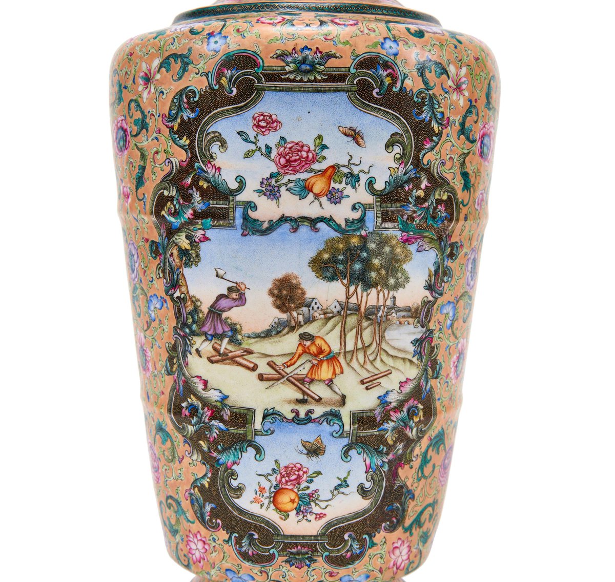 LegoRacers2's tweet photo. Really into this 18th century Qing vase with an "occidentalist" European design that looks almost exactly like medieval illumination from a few centuries before n https://t.co/rcV5v2yLZk