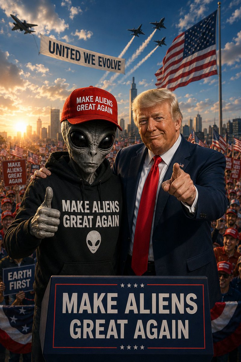 QuantXoG's tweet photo. @MAGA_Aliens We will MAKE ALIENS GREAT AGAIN https://t.co/28kLZsqWOt