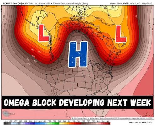 chris_burns65's tweet photo. Getting to the nitty gritty. After a spring that took us out of last years major drought, the rain has stopped and the omega block pattern has set it. Mow and Water sZn @OutKickTNML #AssVelocity https://t.co/UdE6ejh79D