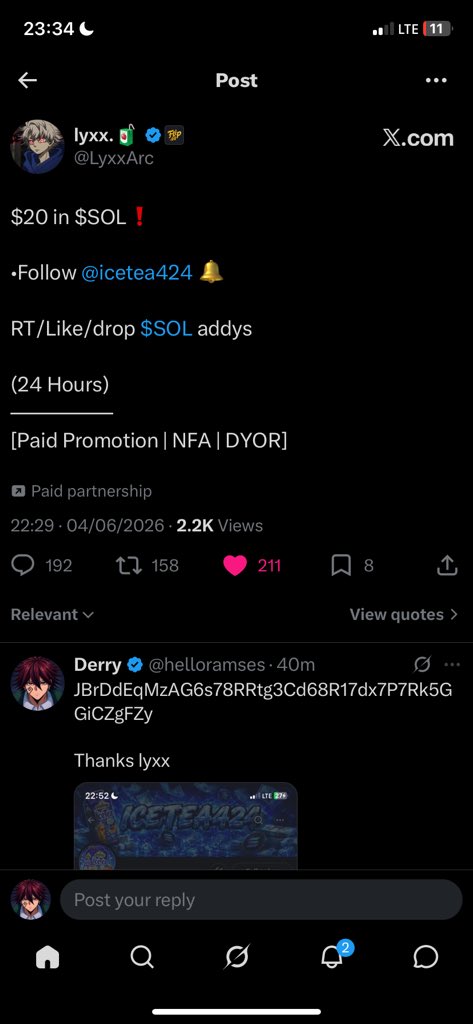 helloramses's tweet photo. @dyknoir JBrDdEqMzAG6s78RRtg3Cd68R17dx7P7Rk5GGiCZgFZy

Thank you noir https://t.co/rTi84ruUx5