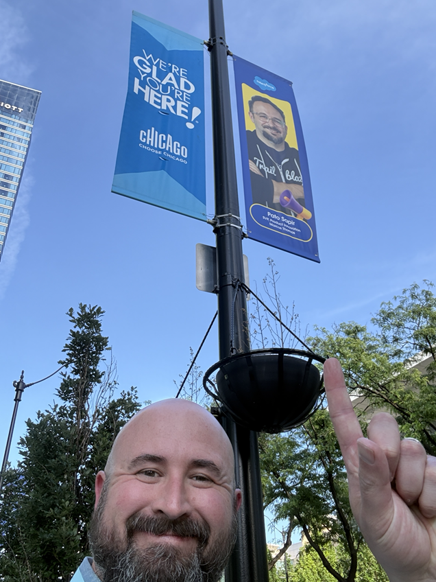 DevsUtd's tweet photo. Day 2 at #CNX26 🚀 Matt's top find👇

A masterclass with Alex Honnold and Netflix's Brandon Riegg sharing a peek inside the global phenomenon and marketable moments.

Bonus sighting: @patosapir on a huge CNX street banner 😎 

Share your top find with us! 👇

@MarketingCloud https://t.co/oYyprSqbqZ