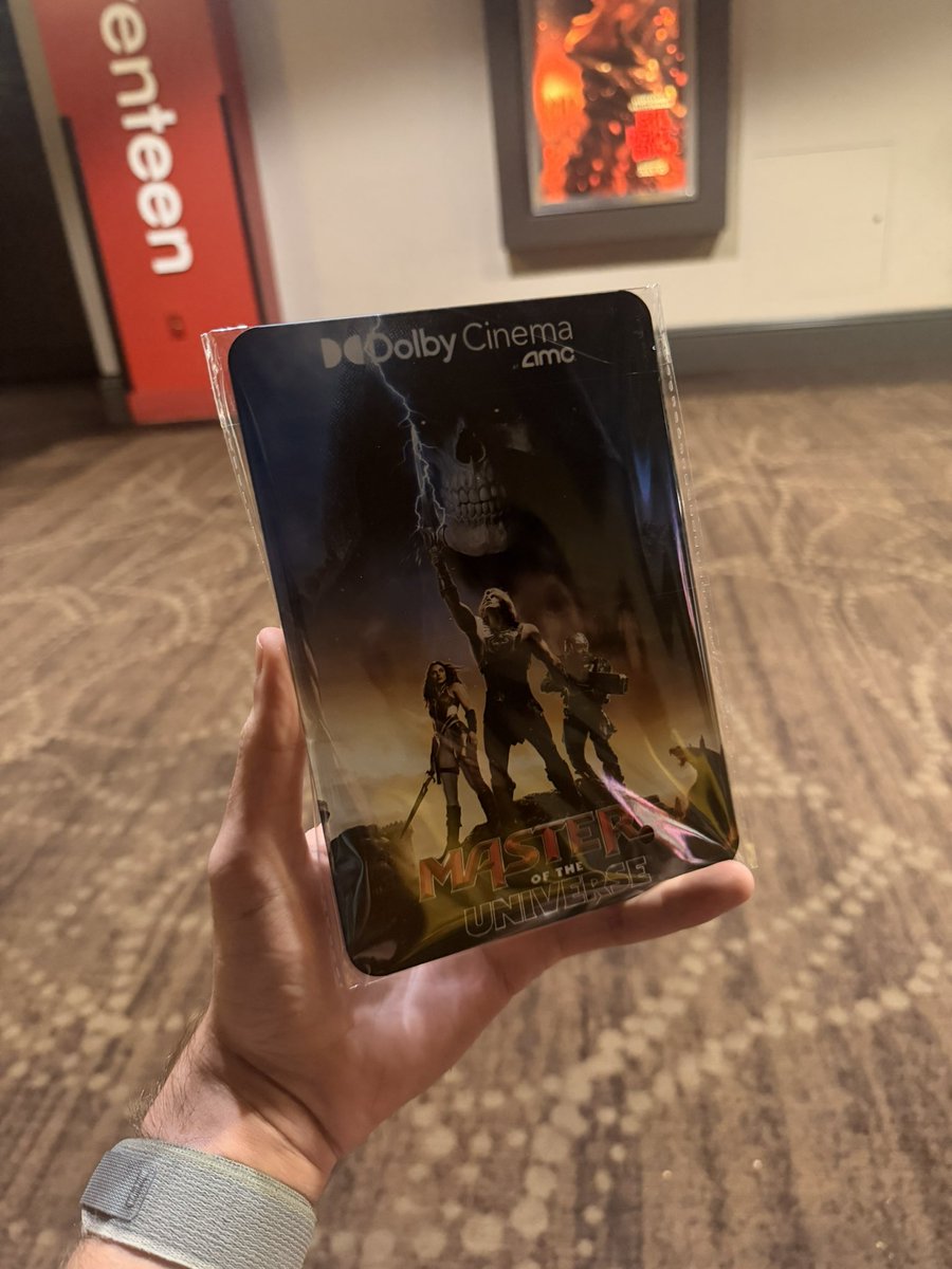 Jaycob's tweet photo. About to see the third movie of today’s triple feature, Masters Of The Universe! https://t.co/ZfhaHjpwQ6