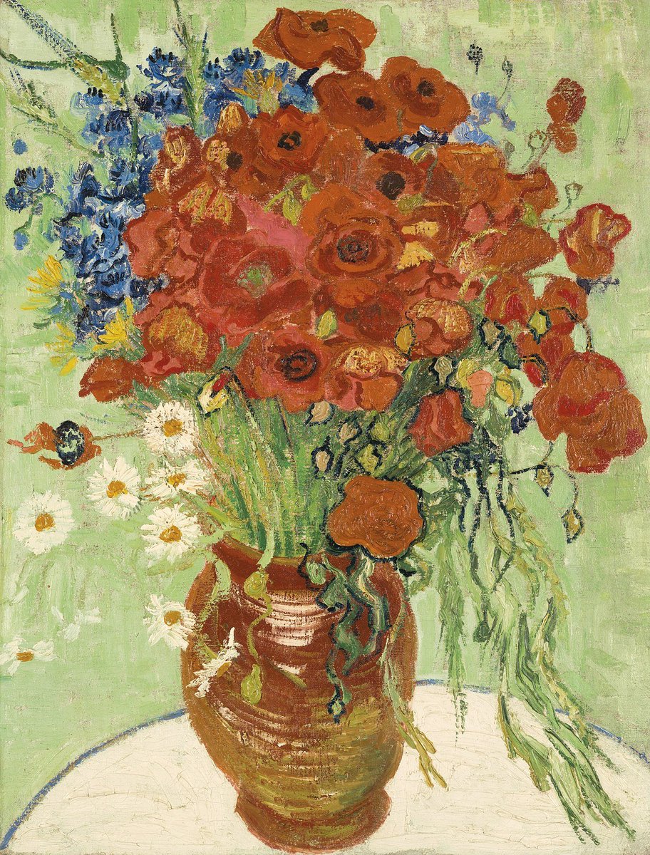 vangoghforever's tweet photo. Still Life: Red Poppies and Daisies https://t.co/t1vU1gcKHz