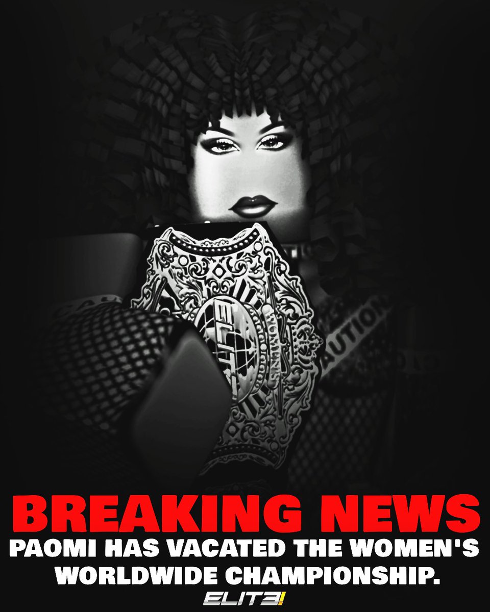 ELITEONROBLOX's tweet photo. 🚨 BREAKING NEWS! 🚨

@danced0ll has officially VACATED the Women's Worldwide Championship and has been named the new ELITE Women's General Manager!

But that's not all...

In an Empty Arena Gauntlet Match to determine her replacement, @AprilMoneCEO emerged victorious and has officially punched her ticket to #ELITEBacklash!

This Sunday, April Mone will battle @MotherRubey for the vacant Women's Worldwide Championship. 👀

Who will leave Backlash with the gold?

#ELITE2026