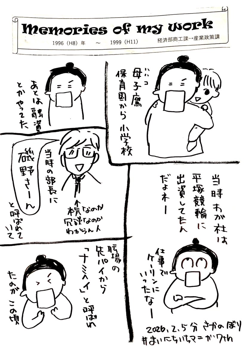 Emi555656's tweet photo. まだ時間あるので描いてみた。
商工課ねー。ナミヘイってハンドルネームはこの時から始まったね〜。競輪とか融資とか中小企業の診断や計器検査とかなー。珍しい仕事だったよね。
#まいにちいちマンガ
#まいにちいちマンガ7th
#おはいちマンガ
#memoriesofmywork https://t.co/coST7R8baV