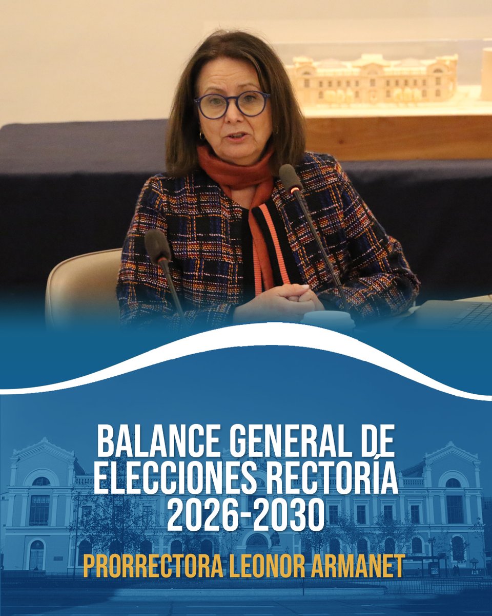 senadou's tweet photo. 🗳️La Prorrectora (S) y Presidenta de la Junta Electoral Central, Leonor Armanet, presentó ante el Senado Universitario un balance positivo sobre las elecciones de Rectoría 2026-2030, destacando la implementación de la votación electrónica y los históricos niveles de participación https://t.co/Xq6kq2EI3g