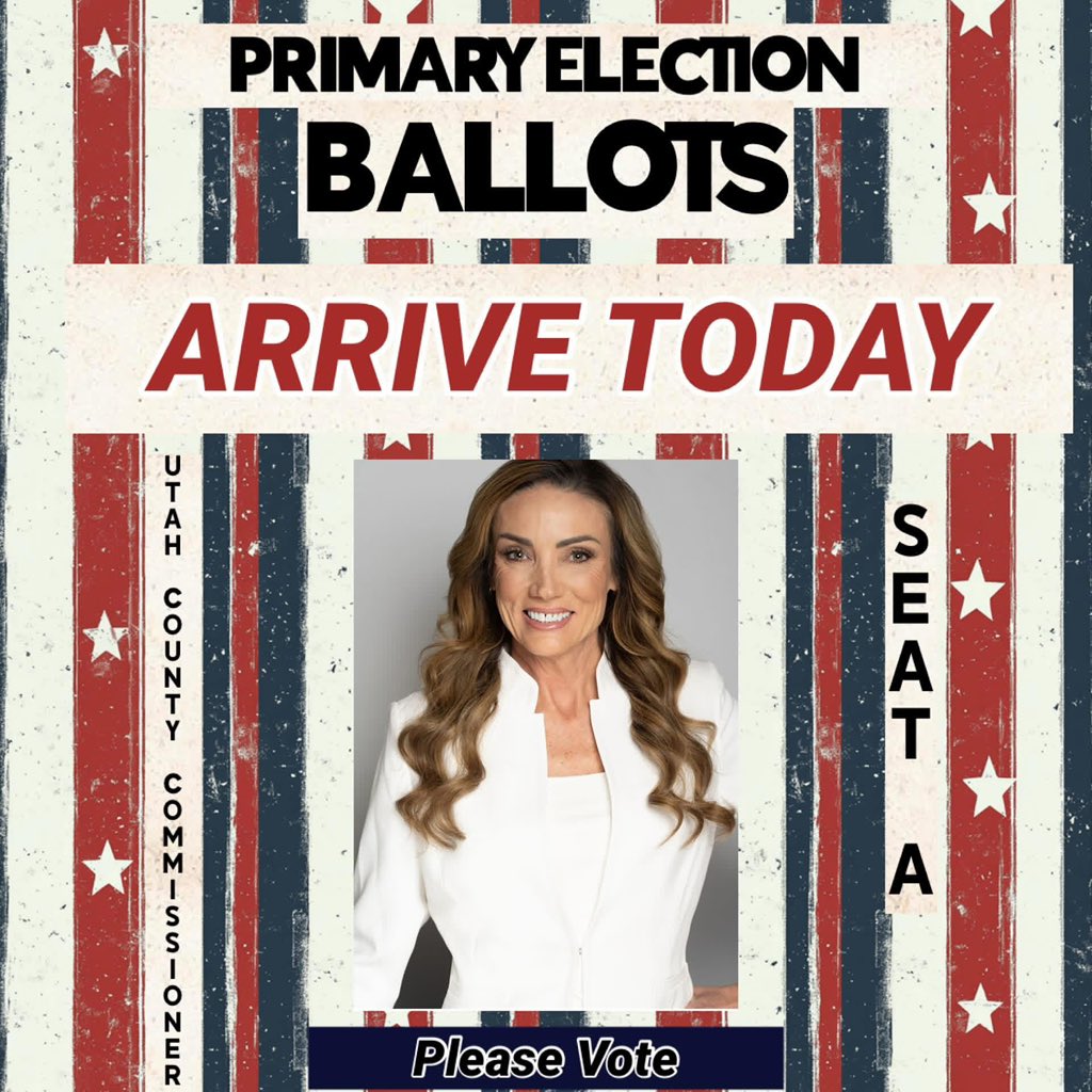 mikemckellutah's tweet photo. Primary ballots were mailed out this week and need to be returned by Tuesday, June 23rd! Several people have asked who I am supporting in the primary. I thought I would share who I am voting for and why. 

Congressional District 3: Celeste Maloy. Celeste has been a principled, hardworking voice for Utah in Washington, and I am confident she will continue to represent our state well.

Utah County Clerk: Corey Astill. Corey is committed to fair, accurate, and secure elections, and to running the clerk's office with the transparency and professionalism our county needs.

County Commission Seat A: Michelle Kaufusi. Michelle's experience as Provo's mayor has prepared her well to lead at the county level with sound judgment and a proven record of getting things done.

County Commission Seat B: Carolina Herrin. Carolina is smart and dedicated, and she will bring a fresh perspective and a strong voice for South Utah County to the county commission.

Local elections shape our communities and are decided by the people who show up. Whoever you decide to support, I encourage you to make sure your voice is heard and to vote in this election.