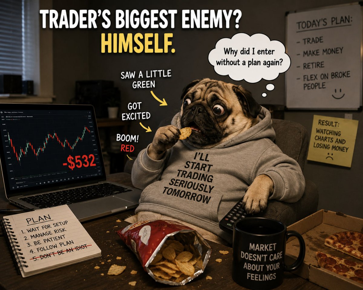 97KState's tweet photo. In trading, your biggest competitor isn't the market.

It's your own behavior.

#Trading #Investing #MarketPsychology https://t.co/Noe4s5SVHd