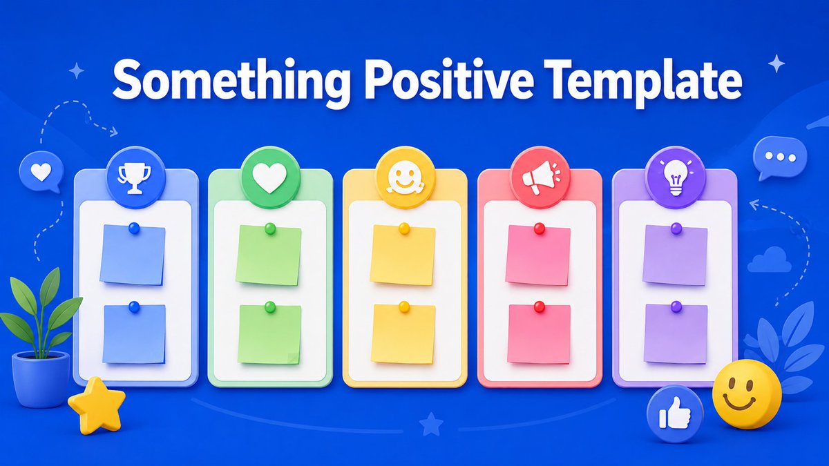 easyretrohq's tweet photo. Spread positivity with our 'Something Positive' template!🌟
🔗https://t.co/0A879aOjXw
A thread↓
#EasyRetro #Agile #Scrum #ScrumMaster #Leadership #Teamwork #SaaS #Tech #Efficiency #Management #Growth #RemoteWork #Innovation #Startup #AgileCoach #Collaboration #WorkBetter #Wfh https://t.co/95cIYH4rxa
