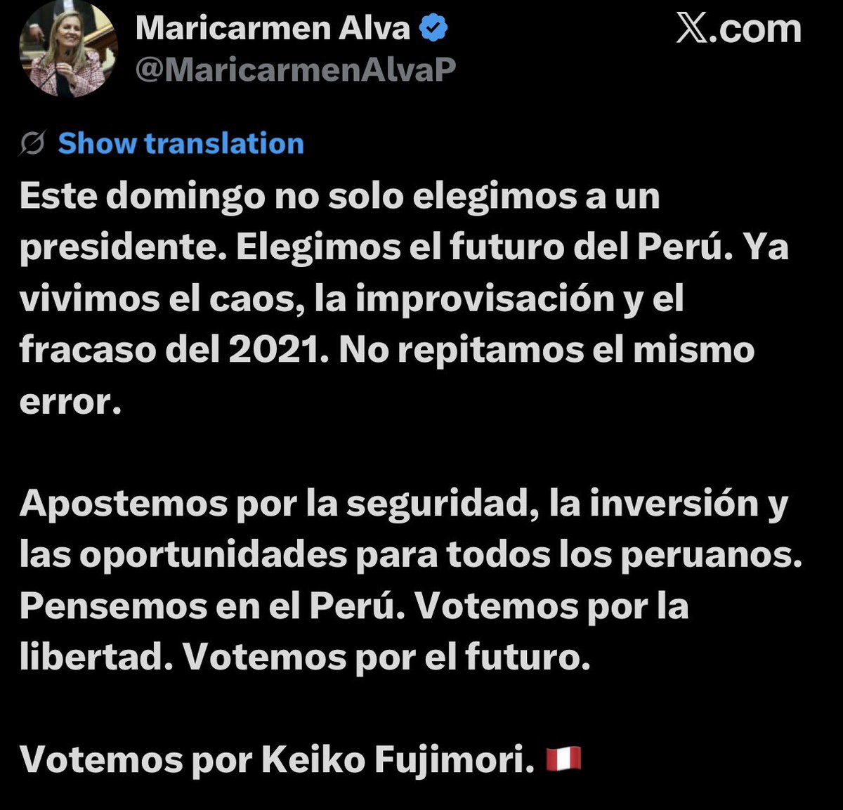 BarbiesAngel1's tweet photo. Declaraciones Racistas y Clasistas oficialmente apoya a Keiko Fujimori https://t.co/PxS2N9uasU