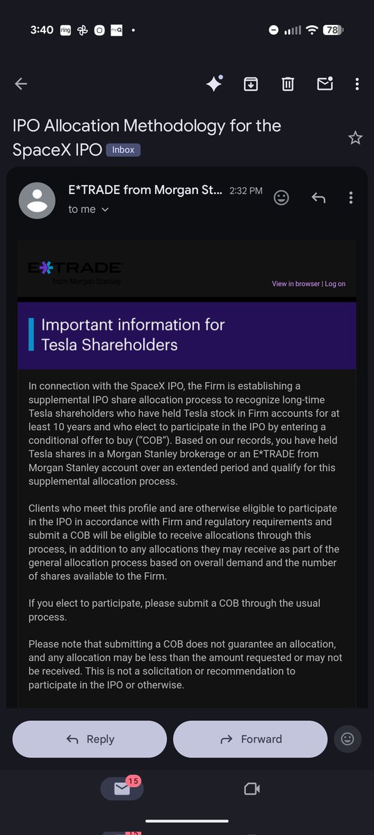 jcirujales's tweet photo. Just received this about an hour ago for long term Tesla shareholders.

$tsla @SawyerMerritt https://t.co/MhqGtxnfLb