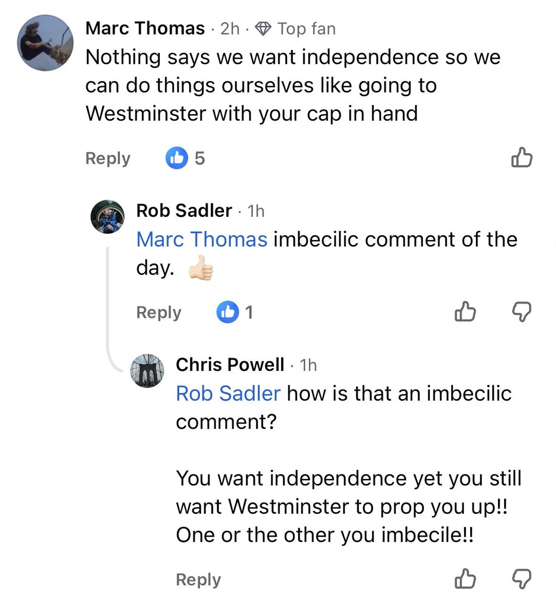 OwsWills's tweet photo. Chris’ position only makes sense if Wales is already outside the UK.

We’re not.

Welsh taxpayers pay into the UK Treasury. The Welsh Government is therefore perfectly entitled to argue for a fair share of that money.

An independent future vs current reality aren’t contradictory https://t.co/KAZPiNAMbC