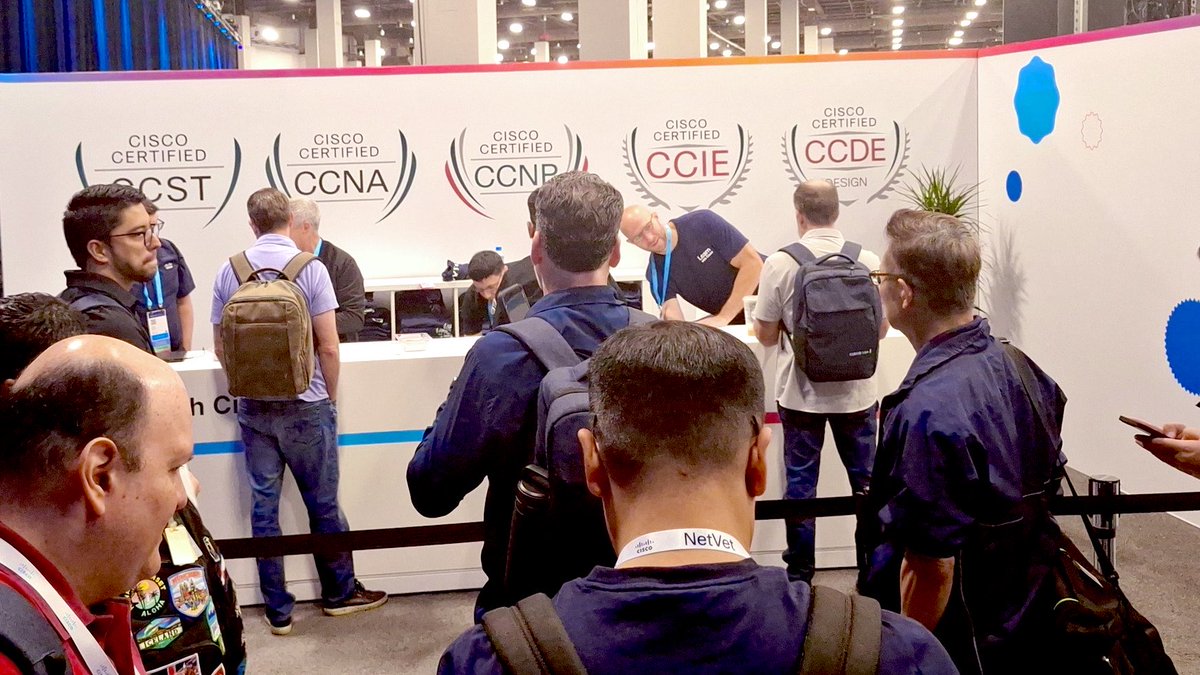 LearningatCisco's tweet photo. That's a wrap on #CiscoLive 🎉
Yet again, it delivered. YOU delivered.
📣 CONGRATULATIONS to everyone who passed a #CiscoCert exam! 🤩
And to all who joined us in person and online, thank you for an unforgettable week.
Until next time… keep learning! 🙌
#CCNA #CCNP #CCIE #CCDE