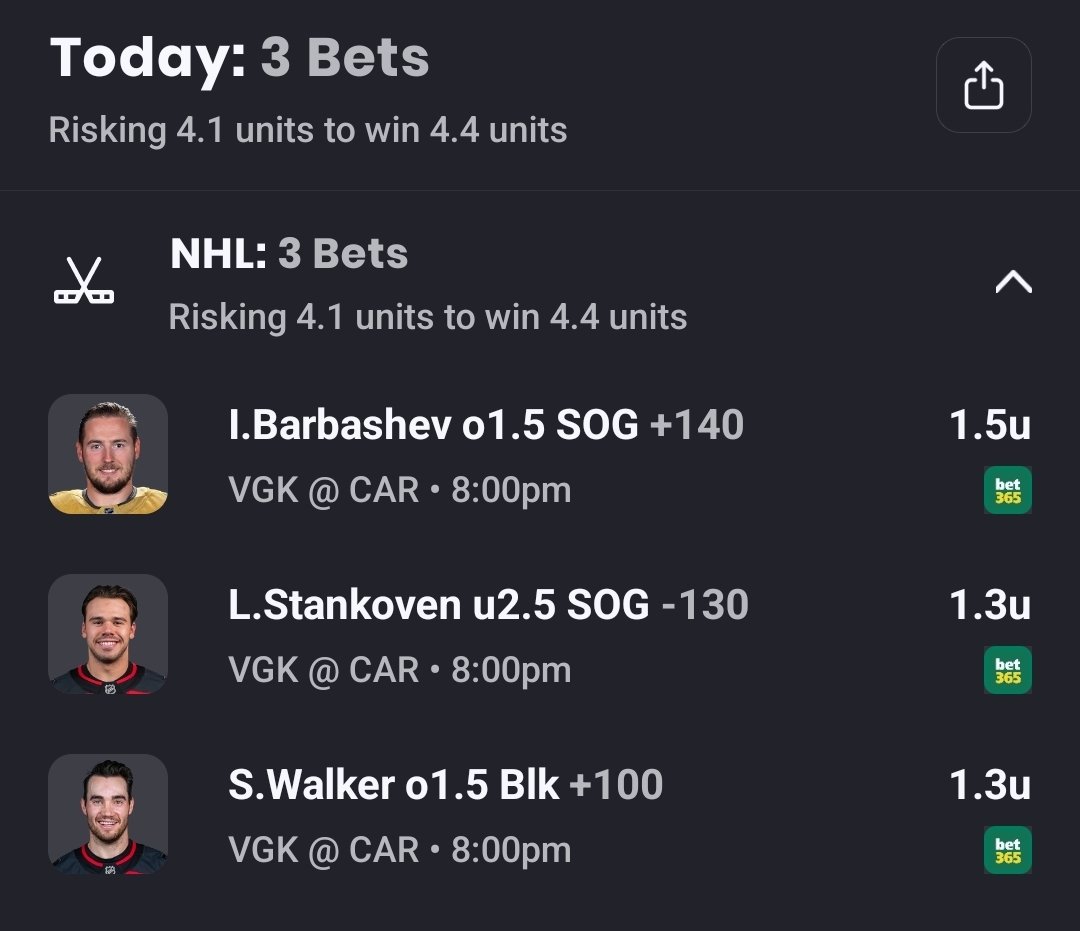Nik_Sharp_'s tweet photo. #NHL Card 1 - Thu Jun 4
Las Vegas @ Carolina 8:00pm

@ActionApp Card ⬇️ 

#GamblingX #NHLPicks https://t.co/FR99IeRolH