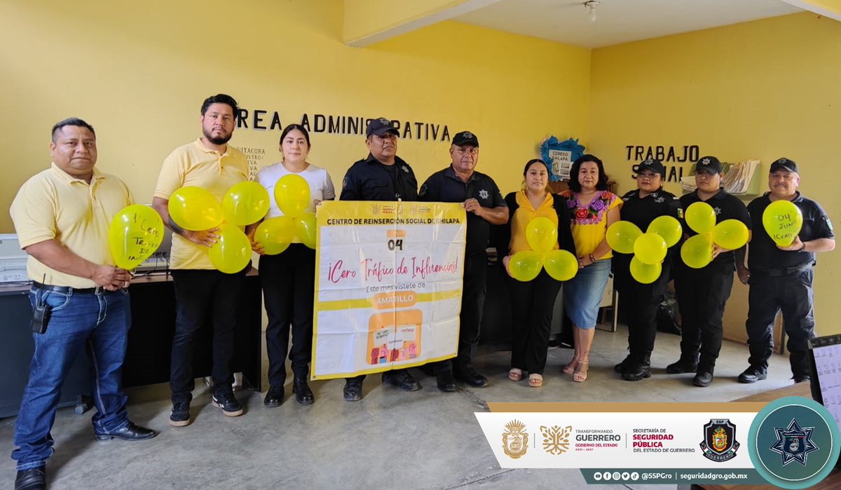 SSPGro's tweet photo. Como parte de esta iniciativa, las y los participantes portaron distintivos de color amarillo, símbolo del compromiso institucional con una cultura de honestidad, responsabilidad y profesionalismo, fortaleciendo así los principios que contribuyen a la construcción de una administración pública íntegra y cercana a la sociedad.

Protegiendo a Guerrero, cercanos a ti.