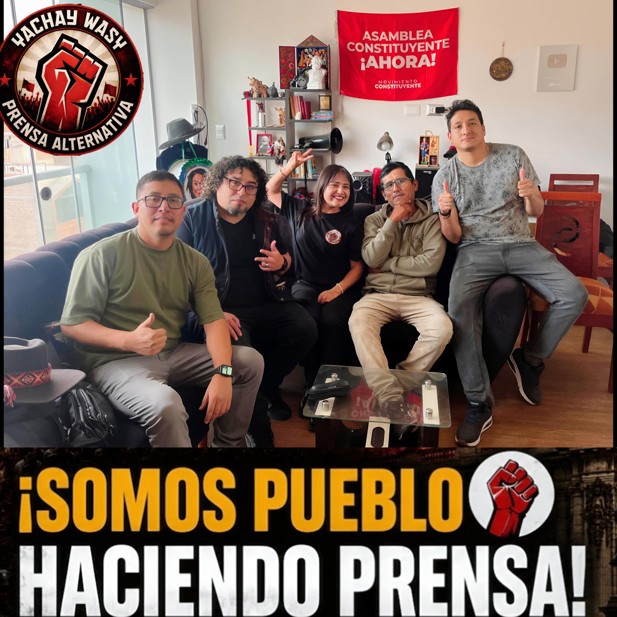 Yachay_Wasy's tweet photo. En camino al cierre de campaña de J. Somos Yachay Wasy, ¡Pueblo haciendo prensa! https://t.co/sFLACMDlvR