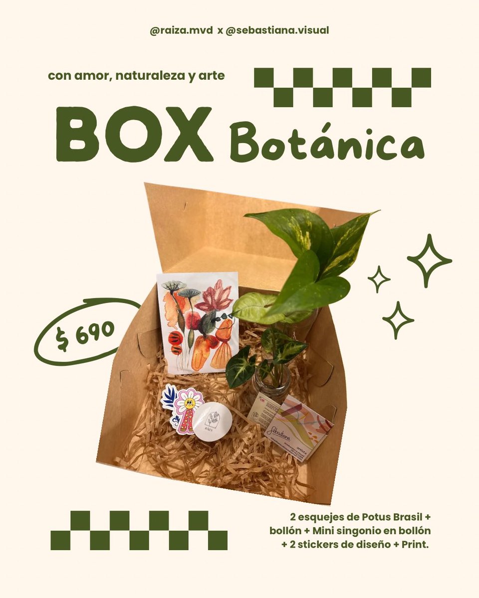 sofimr15's tweet photo. Como saben, estoy financiando mi viaje educativo por Europa vendiendo plantitas, y para este mes largué con una amiga unas boxes de arte y naturaleza.

Te llevas una plantita, una pintura a diseño, y nos ayudas a ambas en nuestros procesos de formación. 

Instagram: raiza.mvd 🌿 https://t.co/ZIk5qmBrd6
