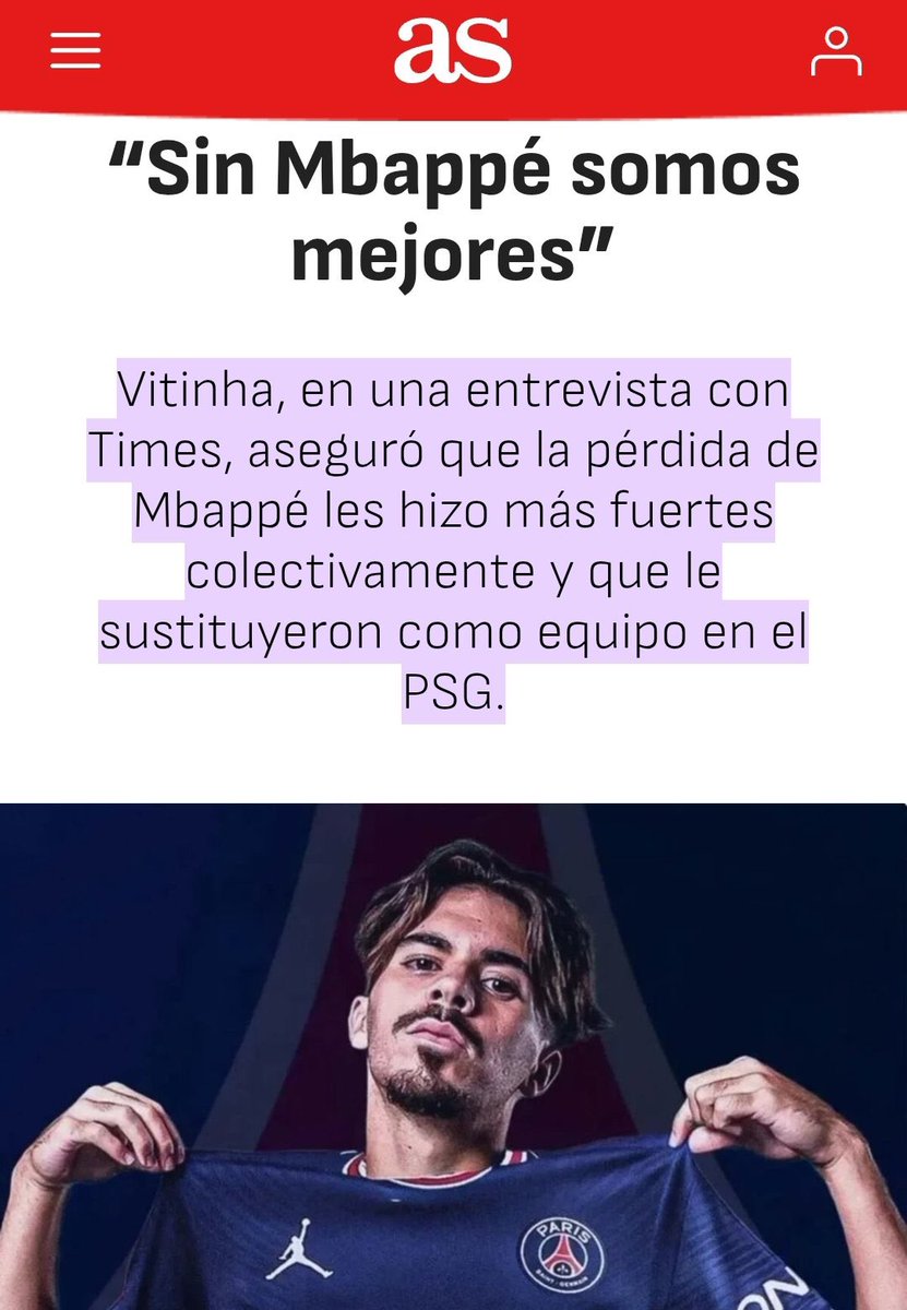 IsMou__'s tweet photo. @theMadridZone @OndaCero_es Vitinha prefiere retirarse antes de volver a jugar con Mbappé. https://t.co/O9dSdjQkxi
