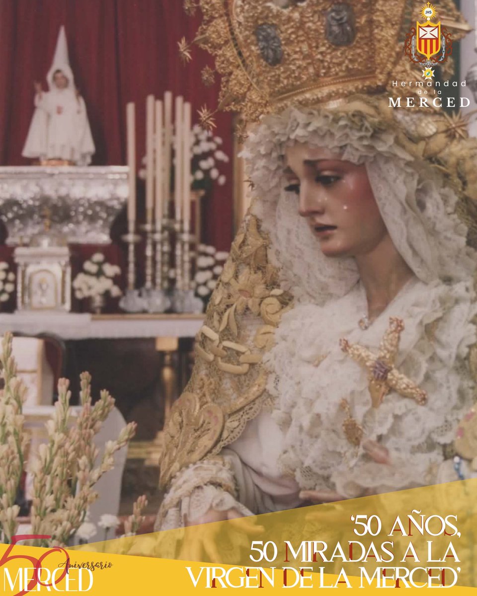 Hdad_Merced's tweet photo. #𝟝𝟘𝔸ℕ𝕀𝕍𝔼ℝ𝕊𝔸ℝ𝕀𝕆 | 50 Años, 50 Miradas a la Virgen de la Merced ✨📸

La fotografía nos traslada al tradicional besamanos de Santa María de la Merced celebrado en septiembre del año 2005.
Aquel año estuvo marcado por la conmemoración del 50 aniversario fundacional. https://t.co/mhyCwuvKQY