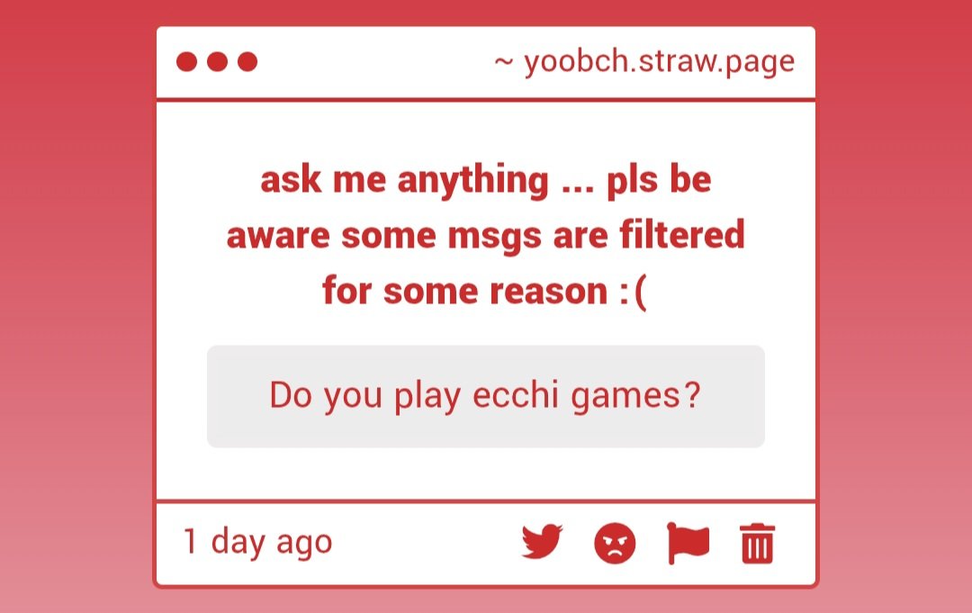 yoobalt's tweet photo. lately? no

but i am very into ecchi games and always down for recs, the more insane the better https://t.co/Ji2NrbZmHa