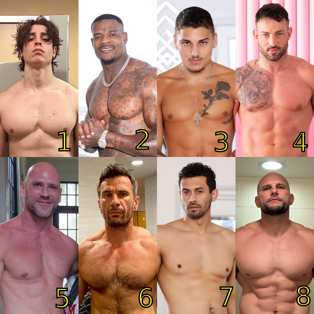 suitedinsomer's tweet photo. Which would you spend the night with
I’d say 4 and 6 would be my front runners!! #spendthenight #pridehookup #pride2026 https://t.co/D7z8Rvrpul